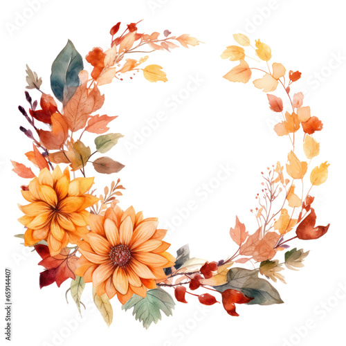 A Gorgeous Floral Border Background for Autumn Featuring