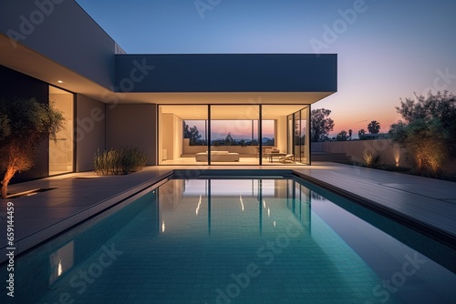 modern house with outdoor swimming pool © RMKD