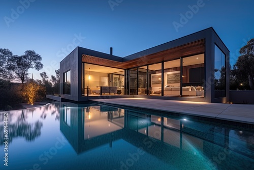 modern house with outdoor swimming pool © RMKD