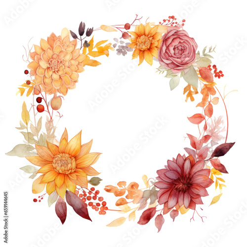 A Gorgeous Floral Border Background for Autumn Featuring