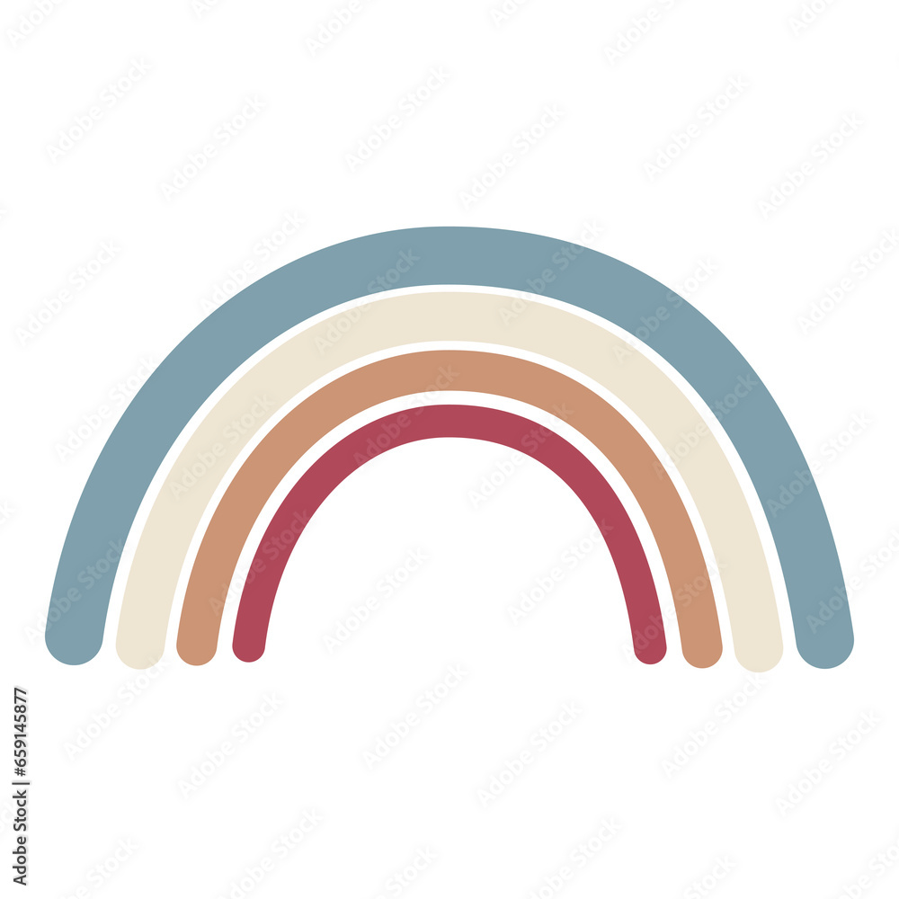 Pastel Boho minimalist Rainbow Aesthetic element Pastel Boho minimalist Rainbow Aesthetic element