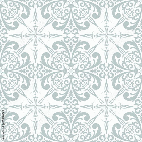 Damask seamless pattern. Classic luxury old fashioned baroque ornament for wallpapers  textile  wrapping  ceramic tiles.