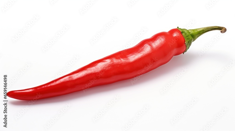 Red chili pepper on white background Red chili pepper on white background