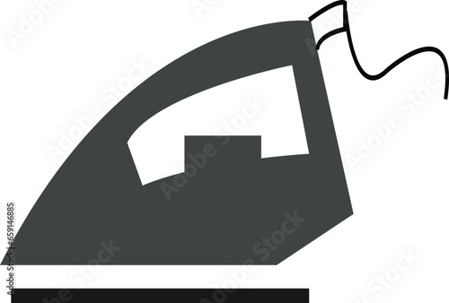 Iron flat line icons set. Home appliance, Steam generator iron. Simple flat vector for web site or mobile app.