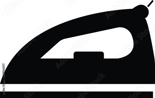 Iron flat line icons set. Home appliance, Steam generator iron. Simple flat vector for web site or mobile app.