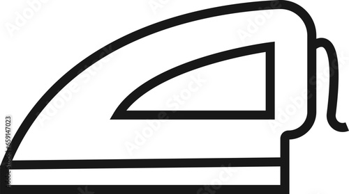 Iron flat line icons set. Home appliance, Steam generator iron. Simple flat vector for web site or mobile app.