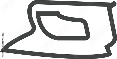 Iron flat line icons set. Home appliance, Steam generator iron. Simple flat vector for web site or mobile app.