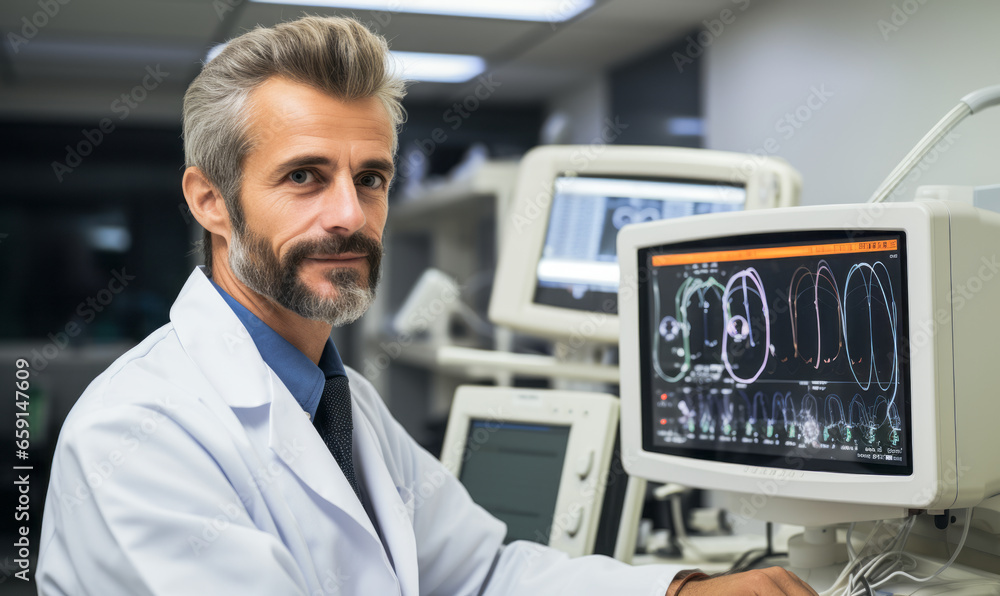 portrait of Cardiovascular Technologist, who Conduct tests on pulmonary or cardiovascular systems of patients for diagnostic purposes. May conduct or assist in electrocardiograms portrait of Cardiovascular Technologist, who Conduct tests on pulmonary or cardiovascular systems of patients for diagnostic purposes. May conduct or assist in electrocardiograms