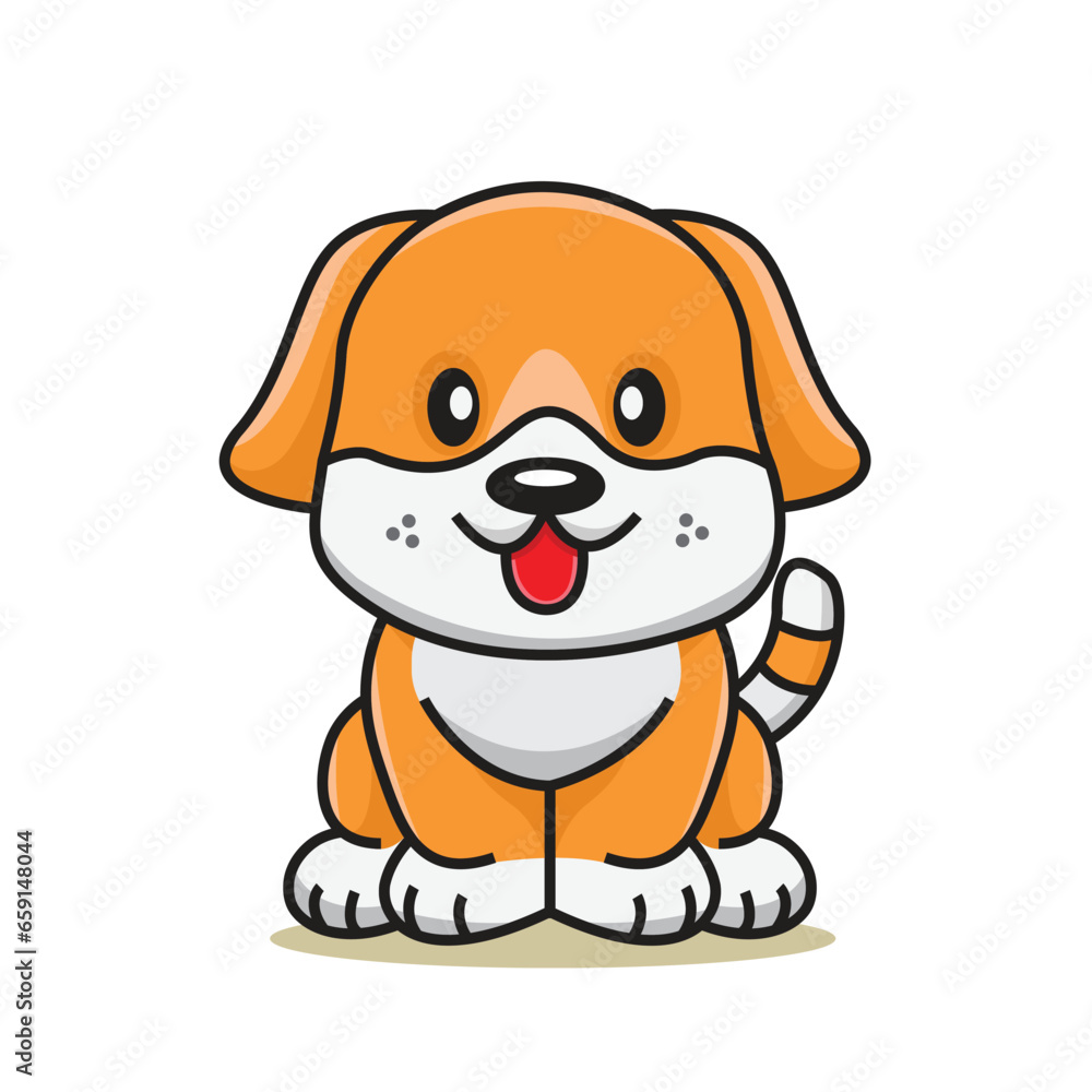 Fototapeta premium Cute dog or puppy, transparent background png and vector file 