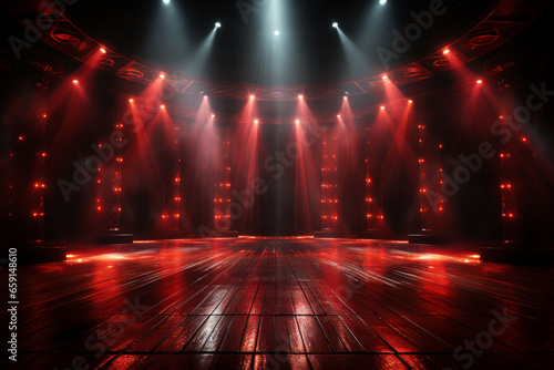 Backdrop With Illumination Of Red Spotlights For Flyers realistic image ultra hd high design	 photo