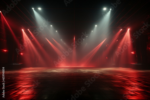 Backdrop With Illumination Of Red Spotlights For Flyers realistic image ultra hd high design	 photo