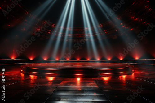 Backdrop With Illumination Of Red Spotlights For Flyers realistic image ultra hd high design 