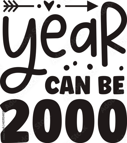 Year can be 2000 t-shirt design. photo