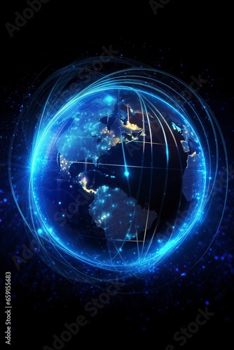 illustration, technological earth, globalization, transmission