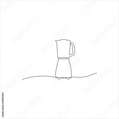 continuous line art of blender