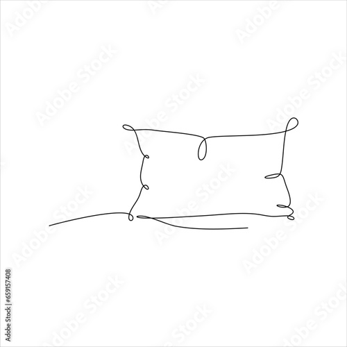 Continuous line art of pillow