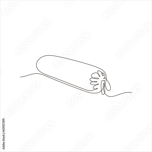 continuous line art of bolster