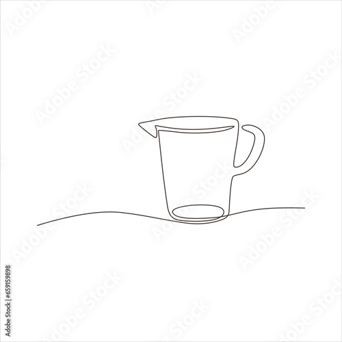 Continuous line art of a water jug