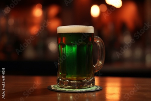 a pint of beer on St. Patrick's Day. Generative AI