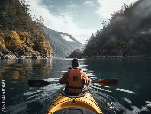 Man on a kayak © Ser_Studio