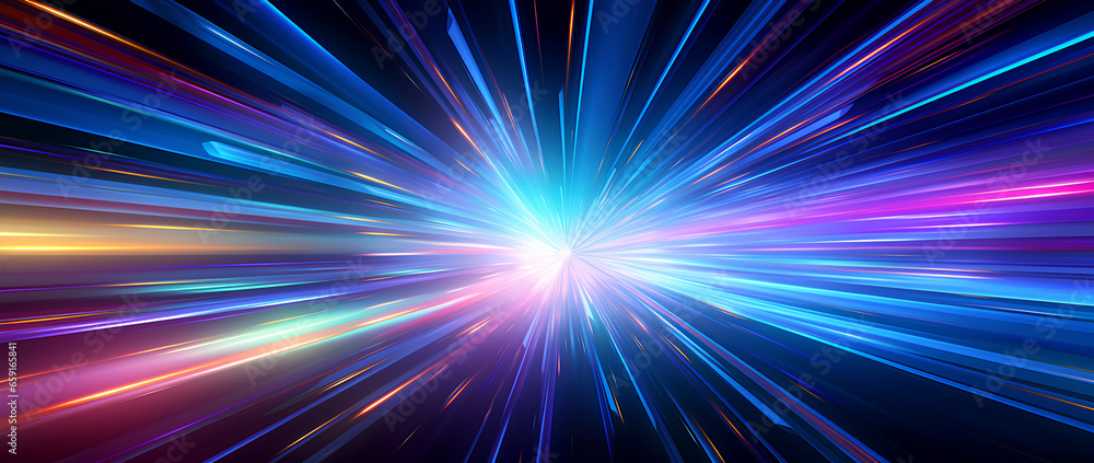 colorful glowing optical fiber geometric abstract lines colorful glowing optical fiber geometric abstract lines