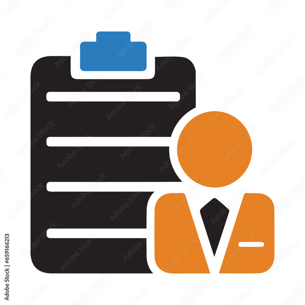 Business man, report, notepad, business report icon Business man, report, notepad, business report icon