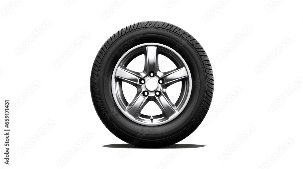 Car tires isolated transparent background