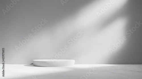 Gray background for product presentation with beautiful lights and shadows 