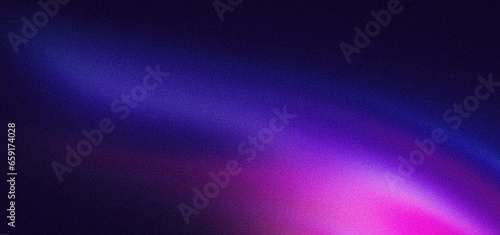 Dark blue purple glowing grainy gradient background black noise texture poster header banner design photo