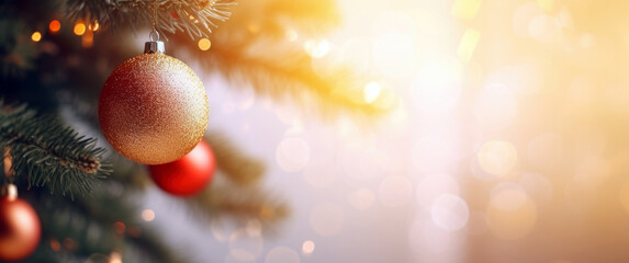 christmas background with christmas tree. christmas banner