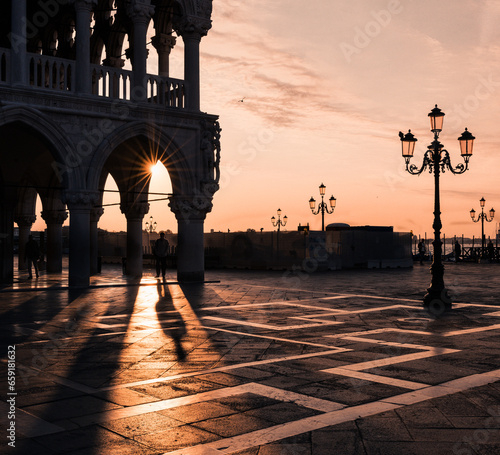 sunrise in Venice Italy at San Marco square © Agata Kadar