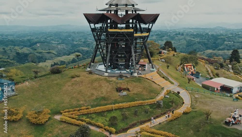 Mirador de la colina iluminada, ubicado en Filandia, Quindío, Colombia  photo