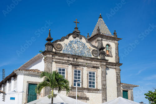 View of the facade of the Boa Viagem church in the city of Salvador  Bahia.