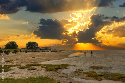 Strandwetter in Varel/Dangast, beachweather, photo