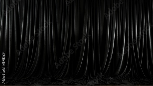Black velvet curtain stock photography