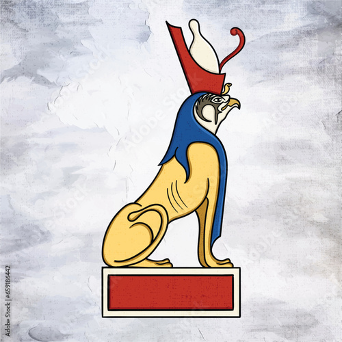 Horus illustration from Pantheon Egyptien  vector