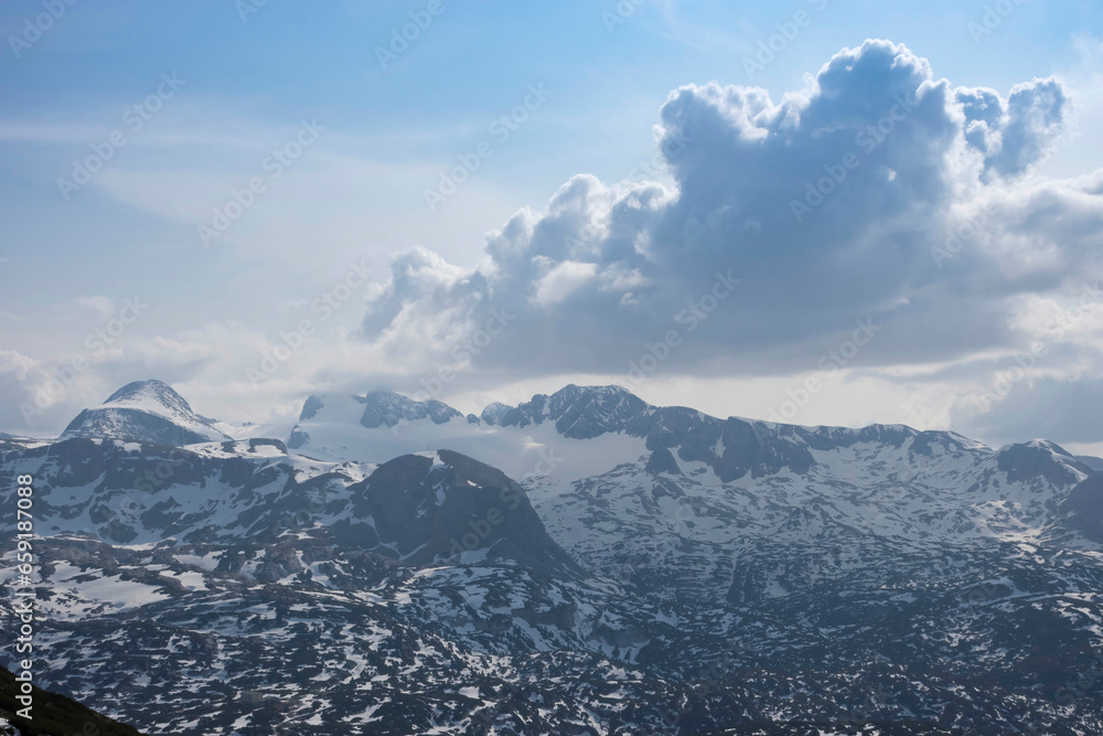 Amazing mountains panorama from