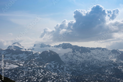 Obraz na płótnie Amazing mountains panorama from