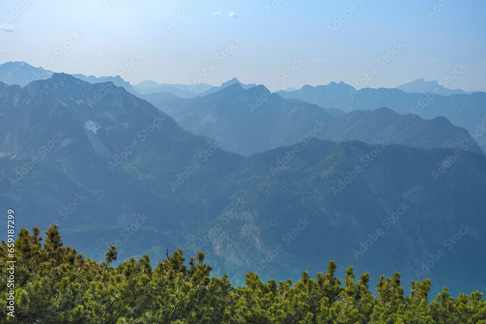 Amazing mountains panorama from