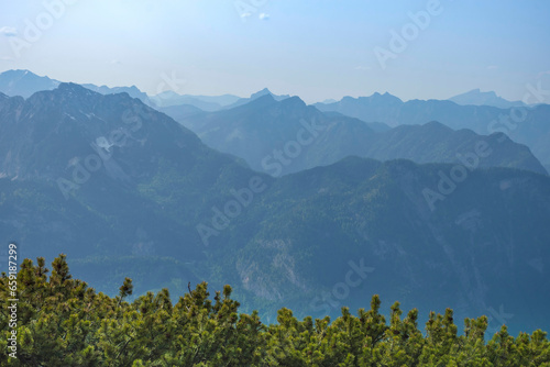 Obraz na płótnie Amazing mountains panorama from