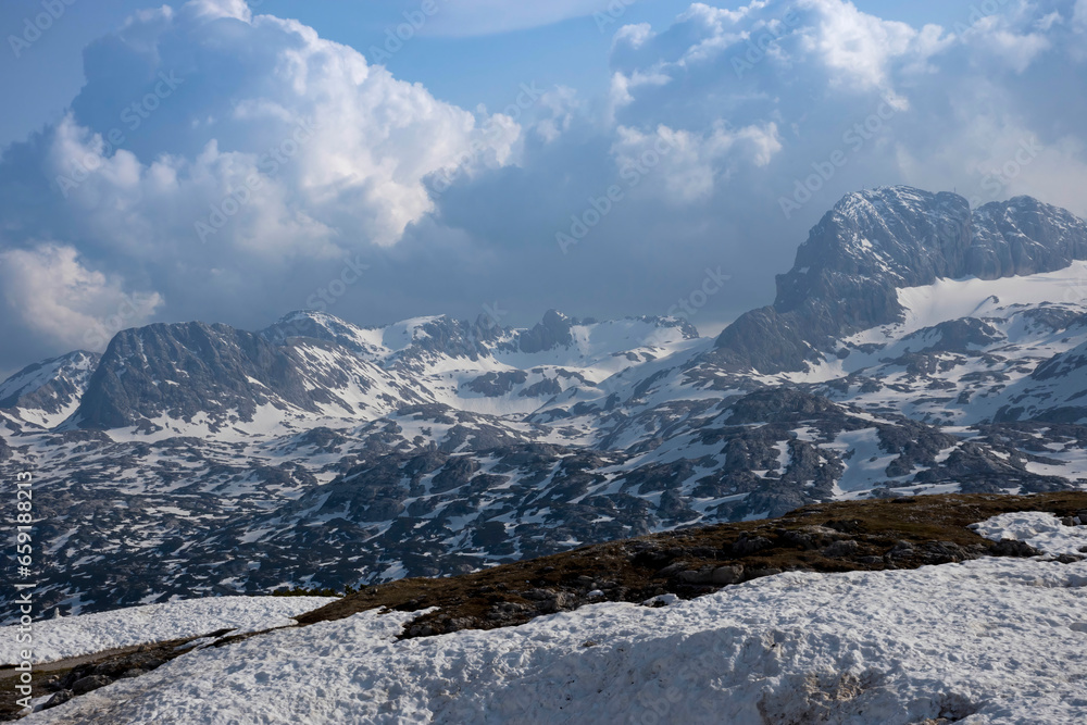Amazing mountains panorama from
