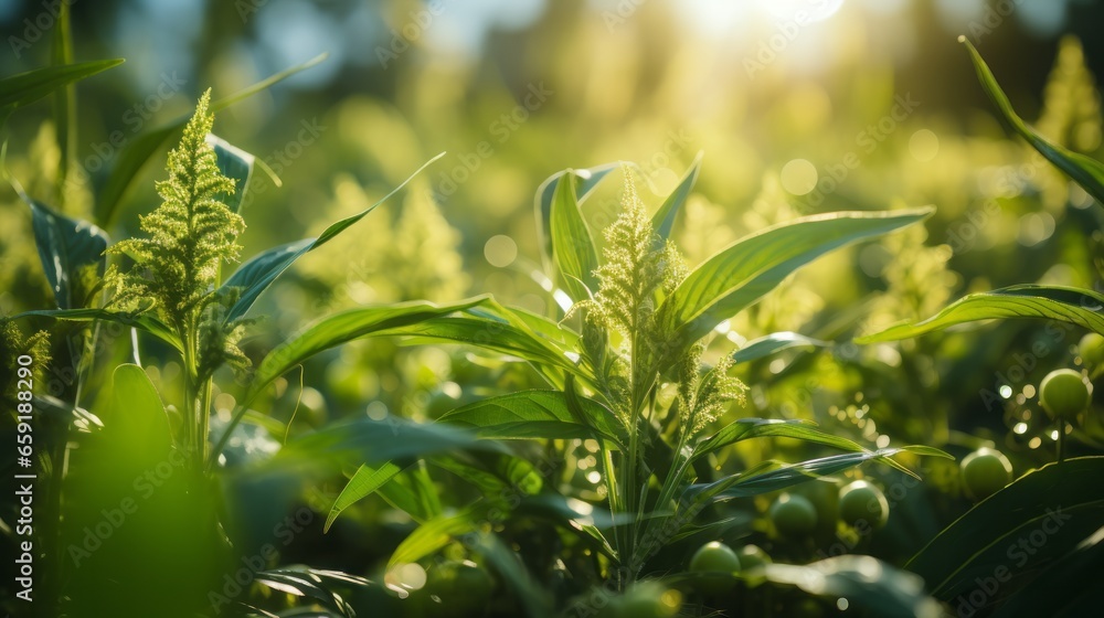Obraz premium Abstract gene modification of agricultural plants. Generative AI