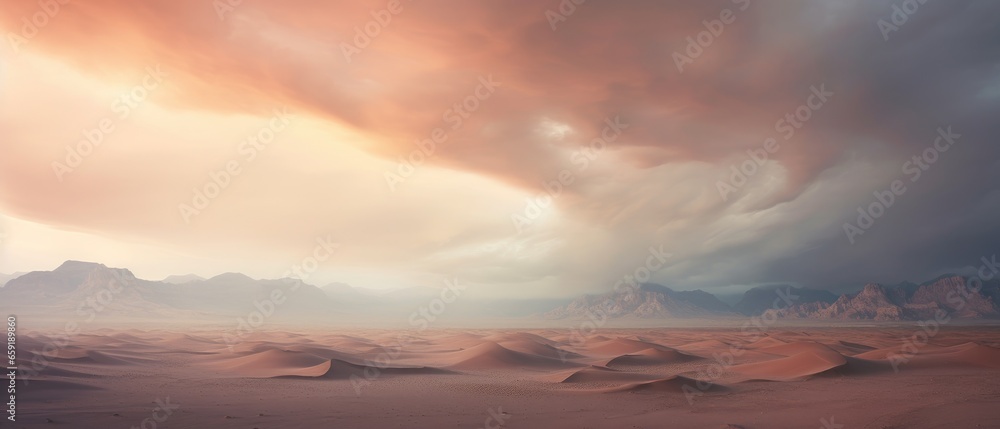 A Desert Storm in White and Pastel: A Striking Photo