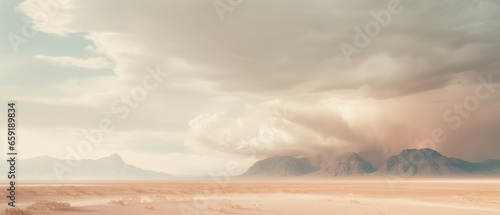 Pastel and White Colors Enhance a Photo of a Desert Storm © Yago