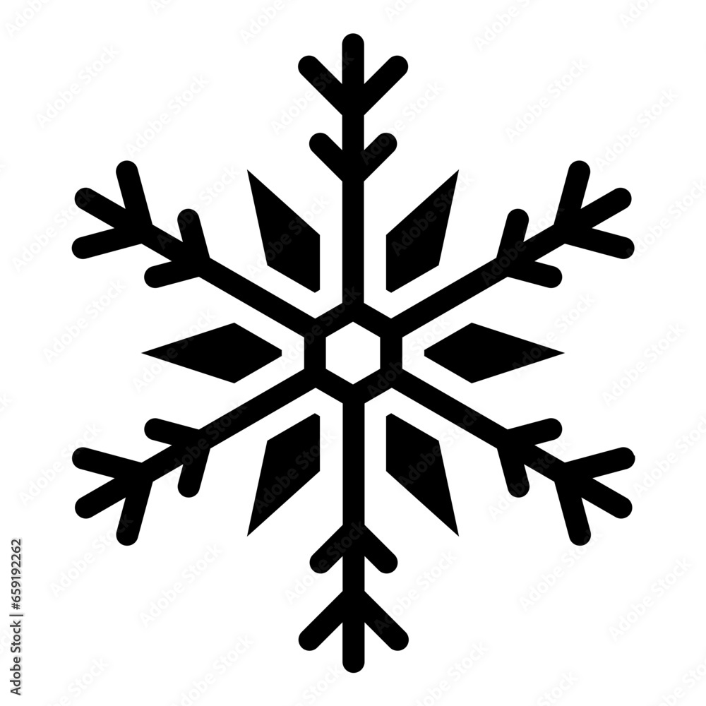 Winter snowflake solid glyph icon Winter snowflake solid glyph icon