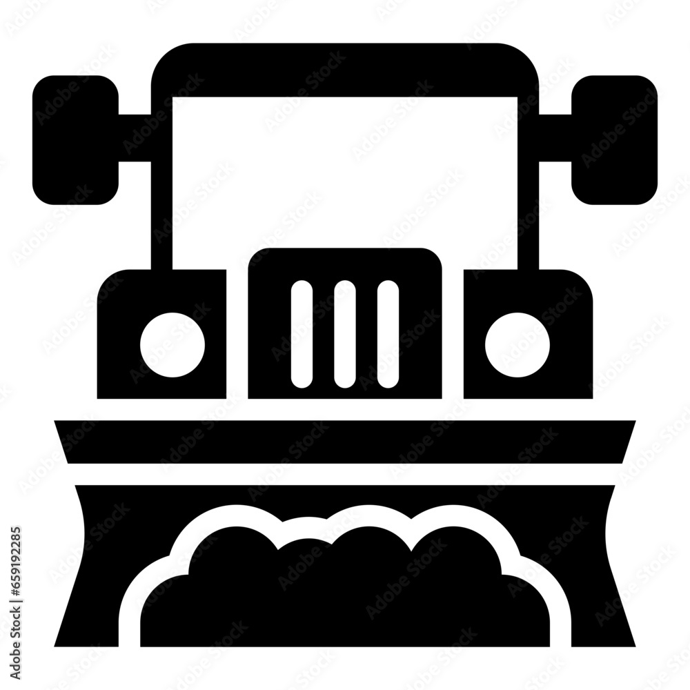 Snowplow Vehicle Truck solid glyph icon Snowplow Vehicle Truck solid glyph icon