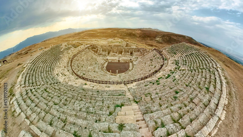 Visitors to Laodicea in Turkey, can explore its well-preserved ruins of the theater. The city's distinctive water supply system, featuring aqueducts and water pipes, is an engineering marvel of photo