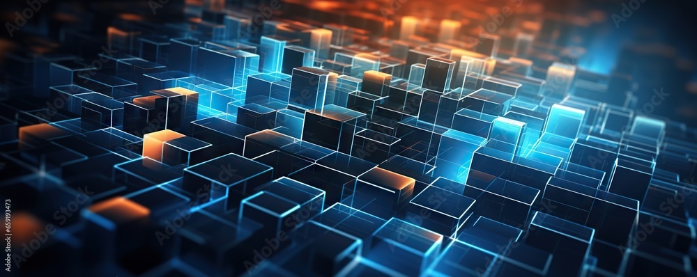 Obraz premium Cyber background suitable for technology, neural networks, AI, digital data storage, audio and visual presentations, scientific investigations, educational purposes, and more