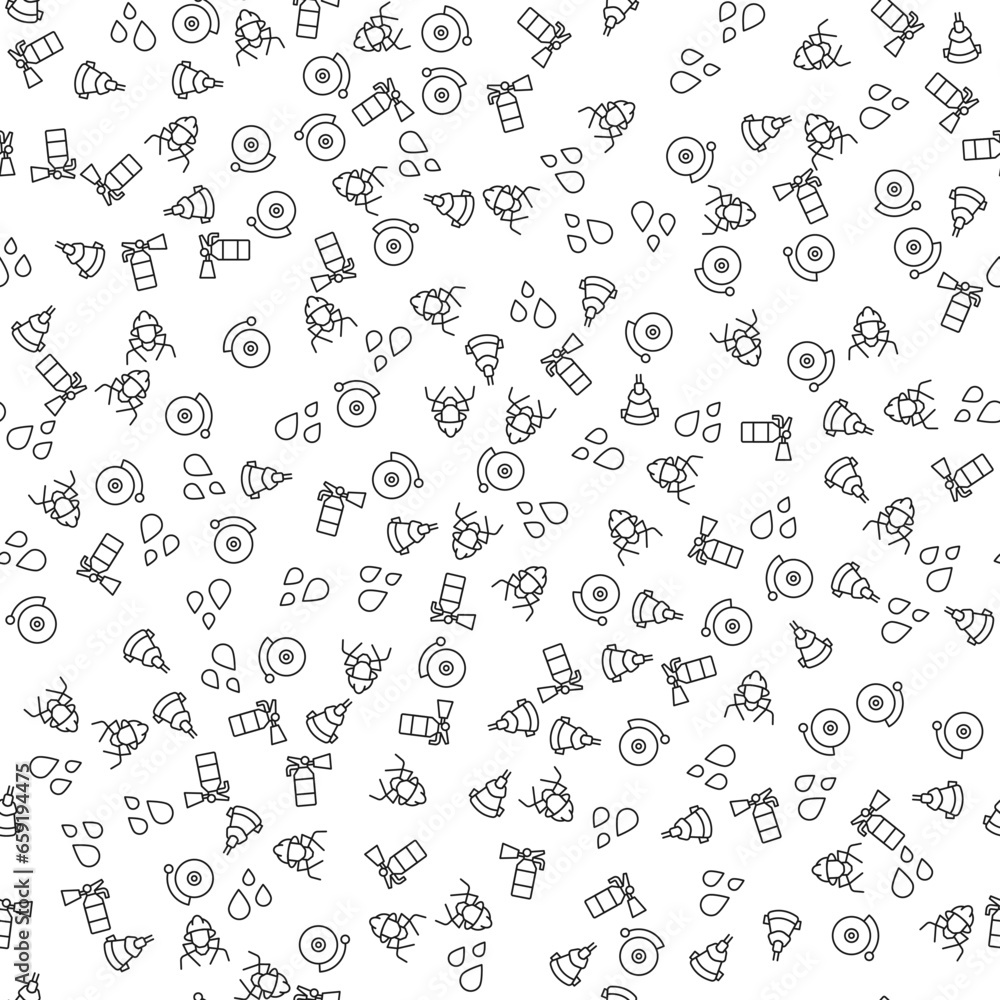 Fireman, Water, Alarm, Extinguisher Vector Seamless Pattern for websites, wrapping, printing backgrounds and other purposes Fireman, Water, Alarm, Extinguisher Vector Seamless Pattern for websites, wrapping, printing backgrounds and other purposes
