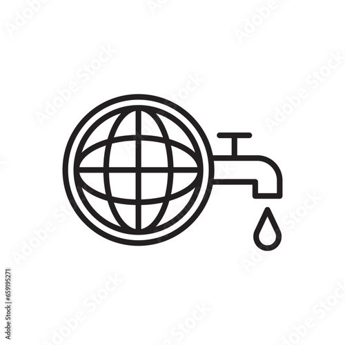 Save World Water Icon